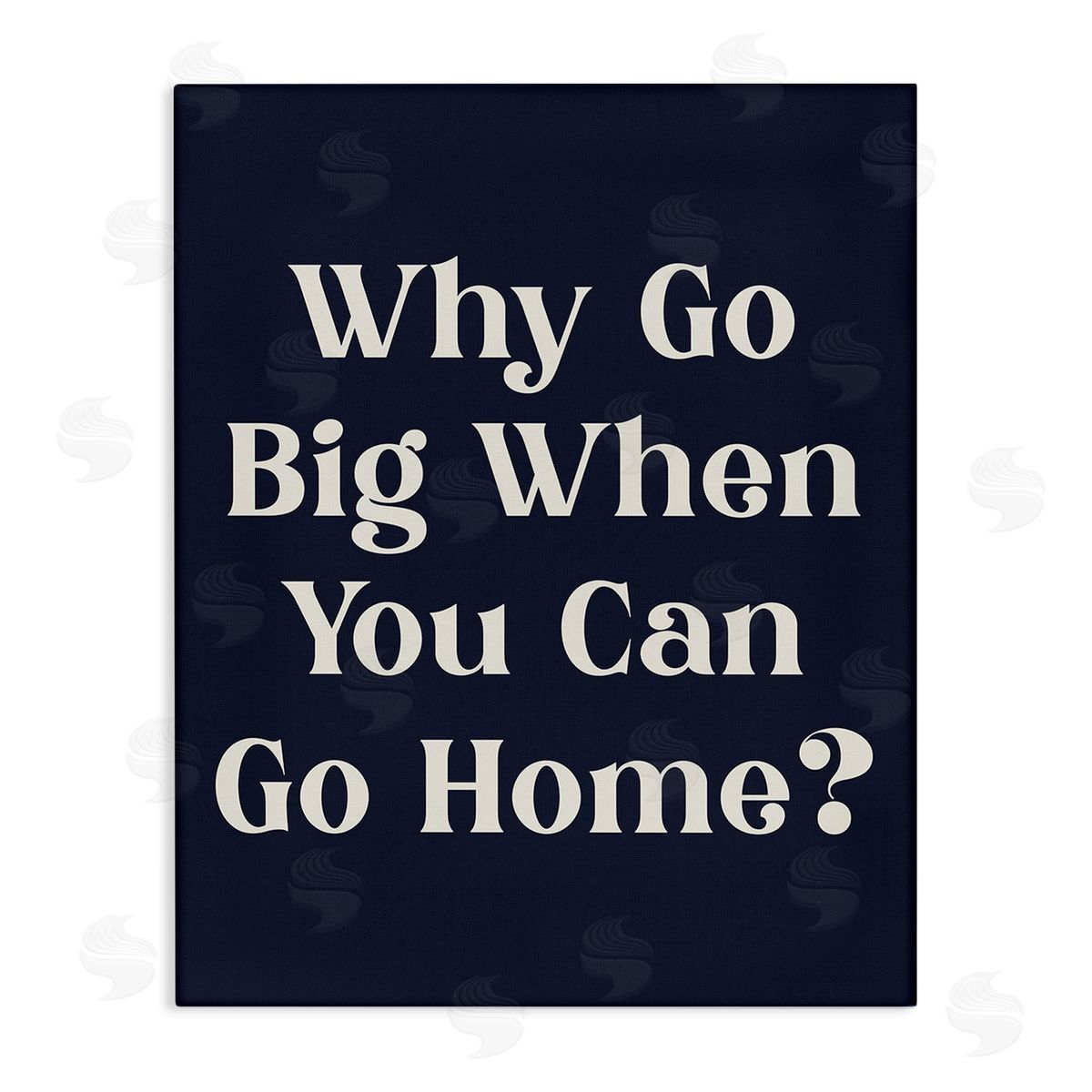 Stupell Studio Funny Why Go Big Canvas Wall Art Print