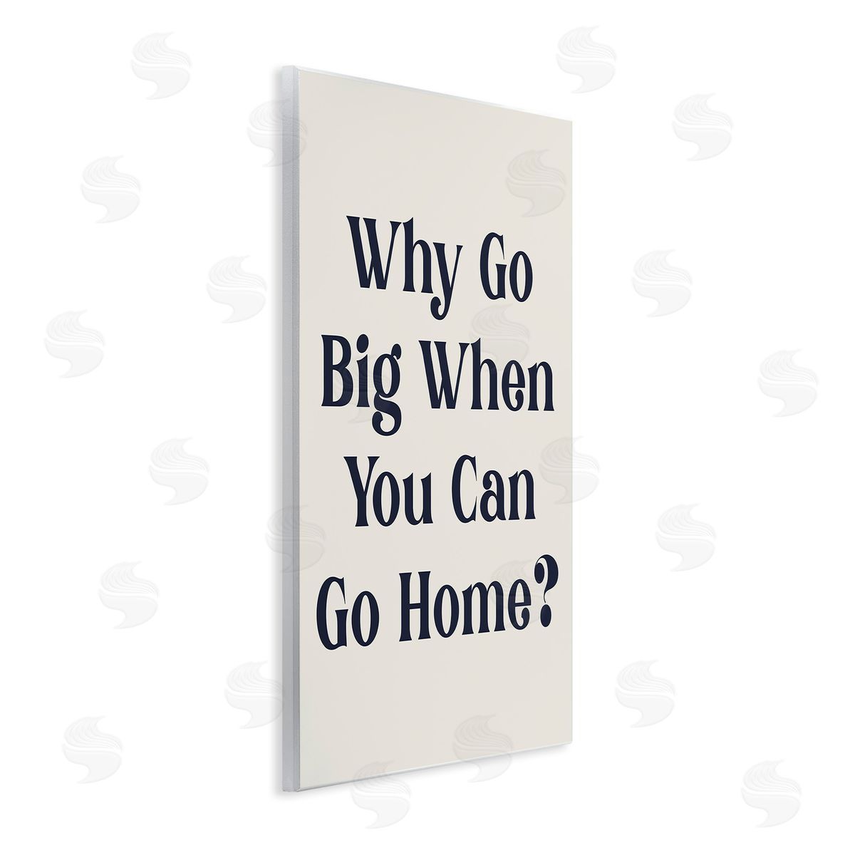 Stupell Studio Introverted Why Go Big Wooden Wall Plaque Art Print