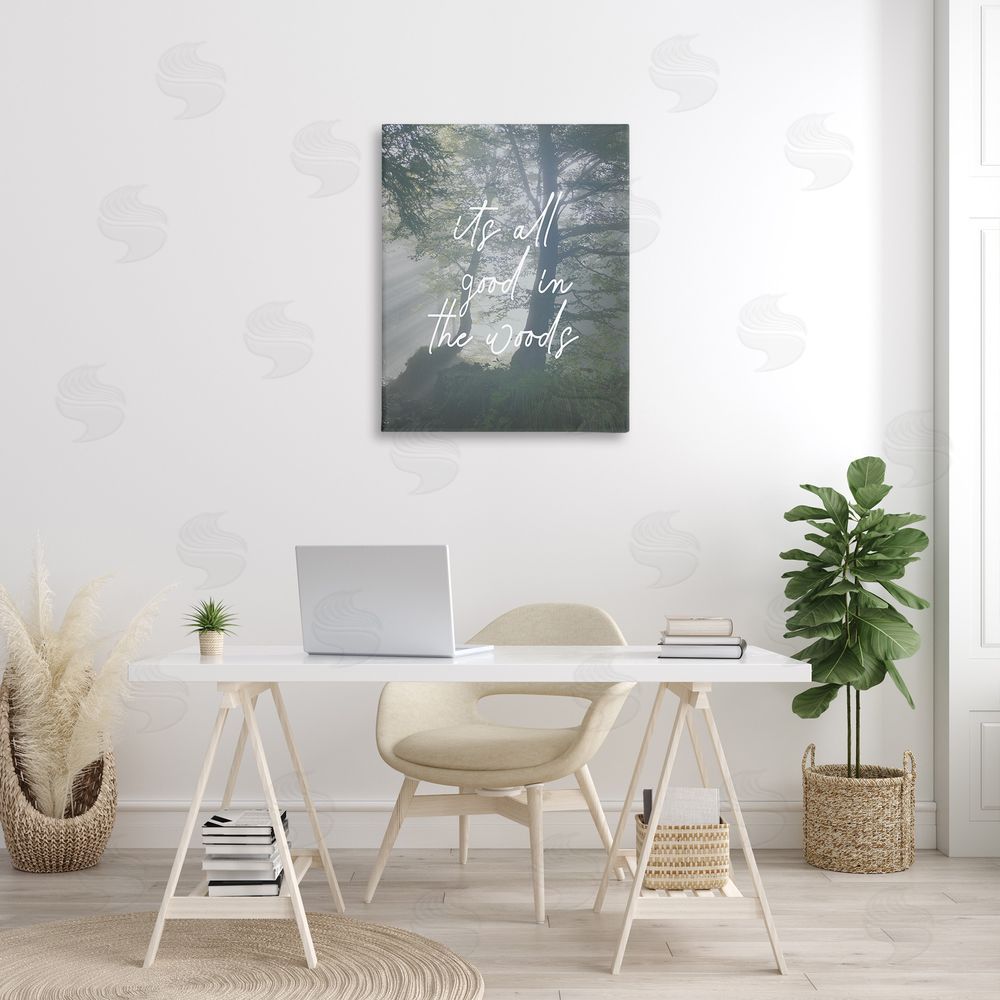 Stupell Studio All Good In Woods Canvas Wall Art Print in Room