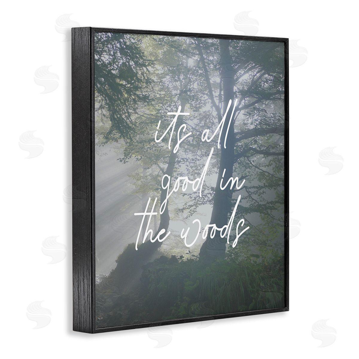 Stupell Studio All Good In Woods Black Framed Giclee Wall Art Print