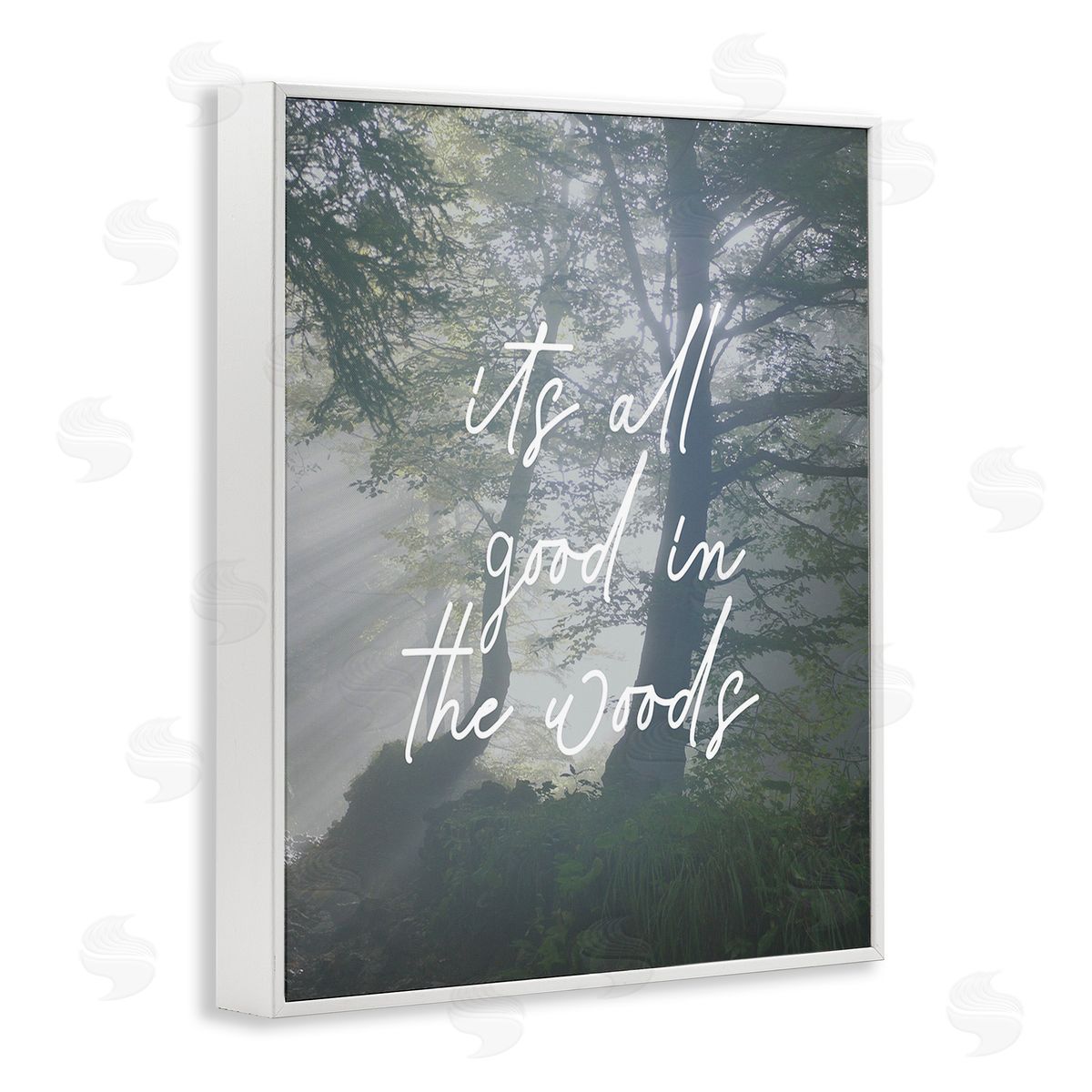 Stupell Studio All Good In Woods White Framed Giclee Wall Art Print