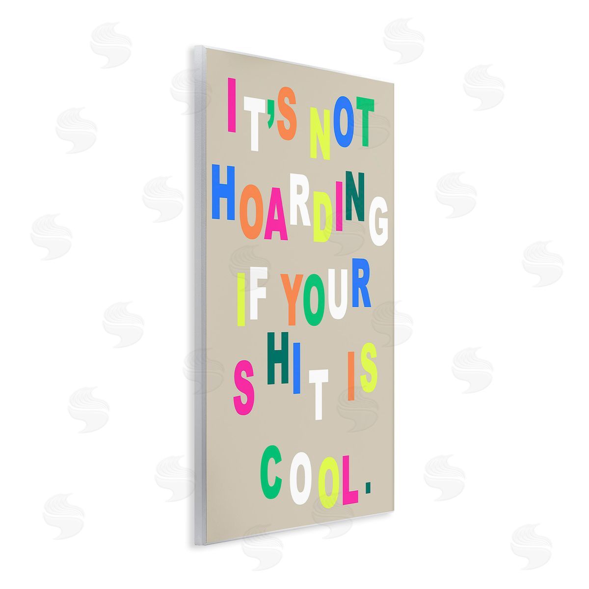 Stupell Studio Funny Not Hoarding Wooden Wall Plaque Art Print