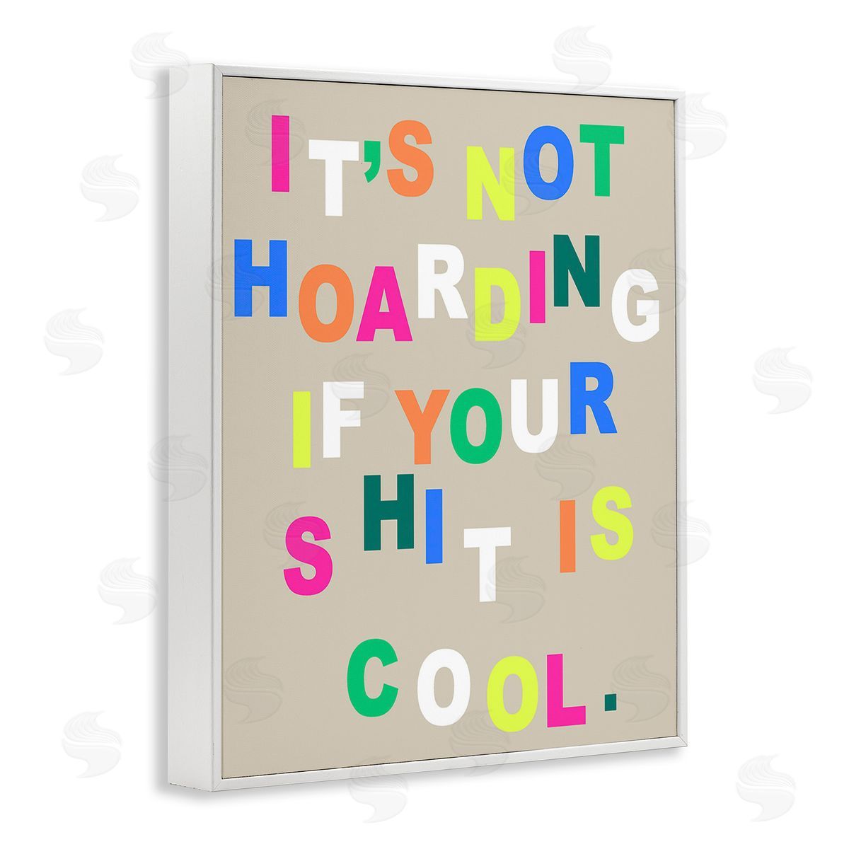 Stupell Studio Funny Not Hoarding White Framed Giclee Wall Art Print
