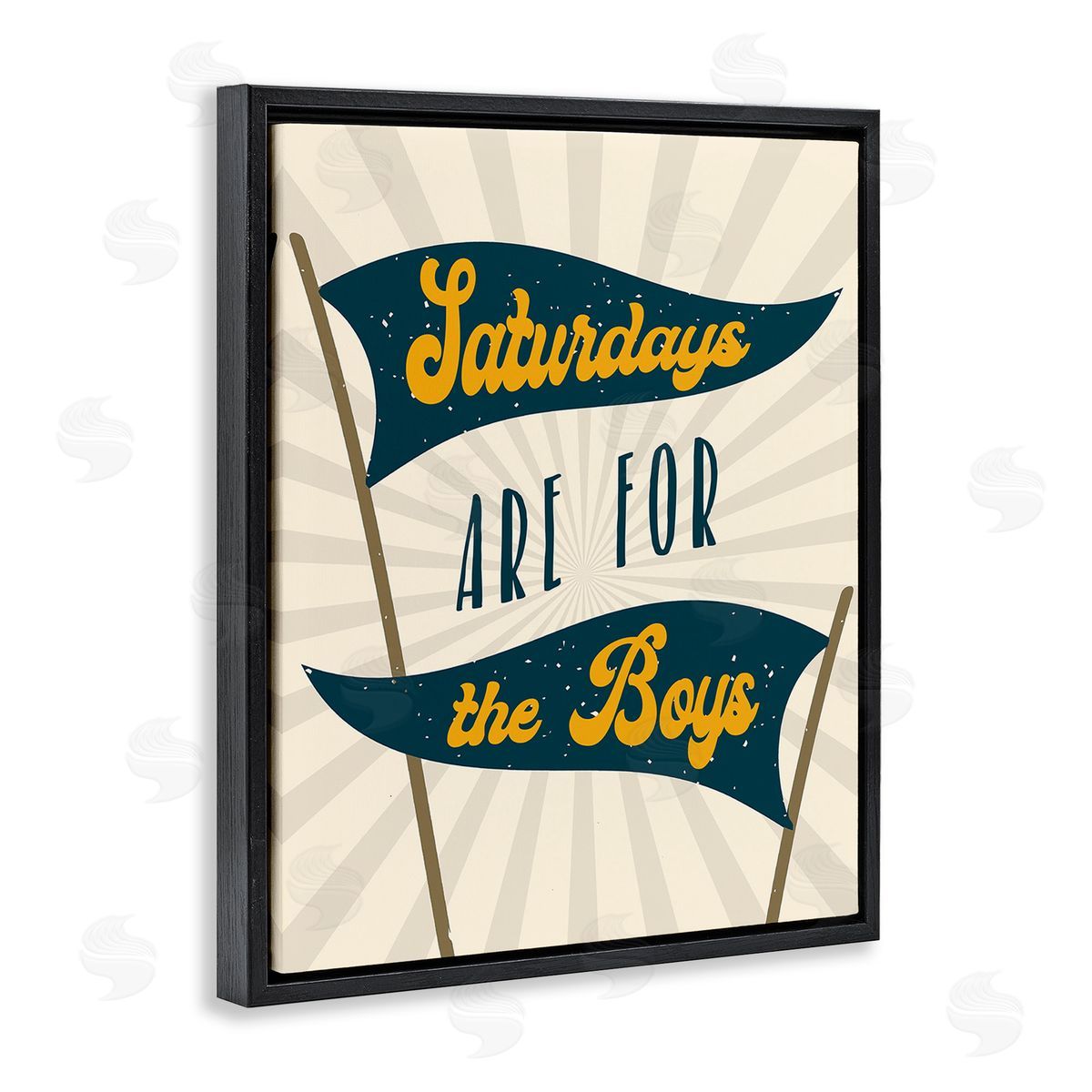 Stupell Studio Saturdays For Boys Black Floating Frame Canvas Wall Art Print