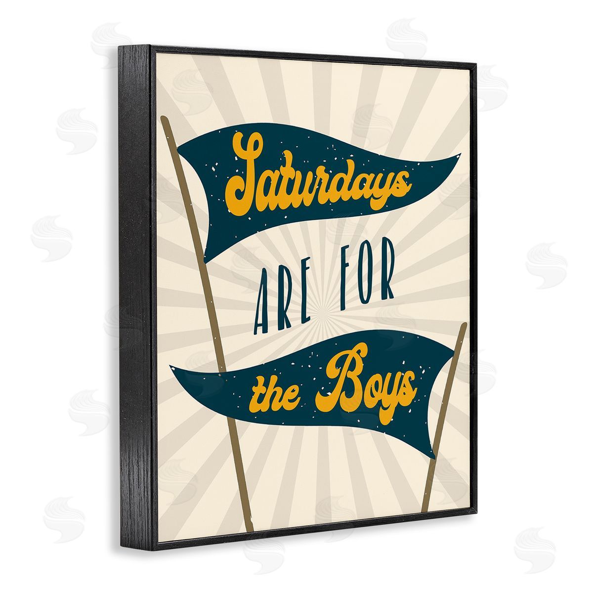 Stupell Studio Saturdays For Boys Black Framed Giclee Wall Art Print