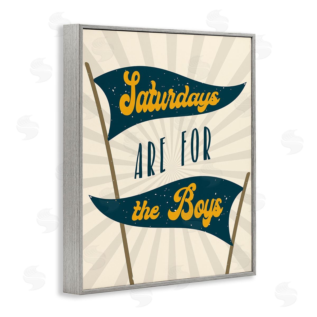 Stupell Studio Saturdays For Boys Gray Framed Giclee Wall Art Print