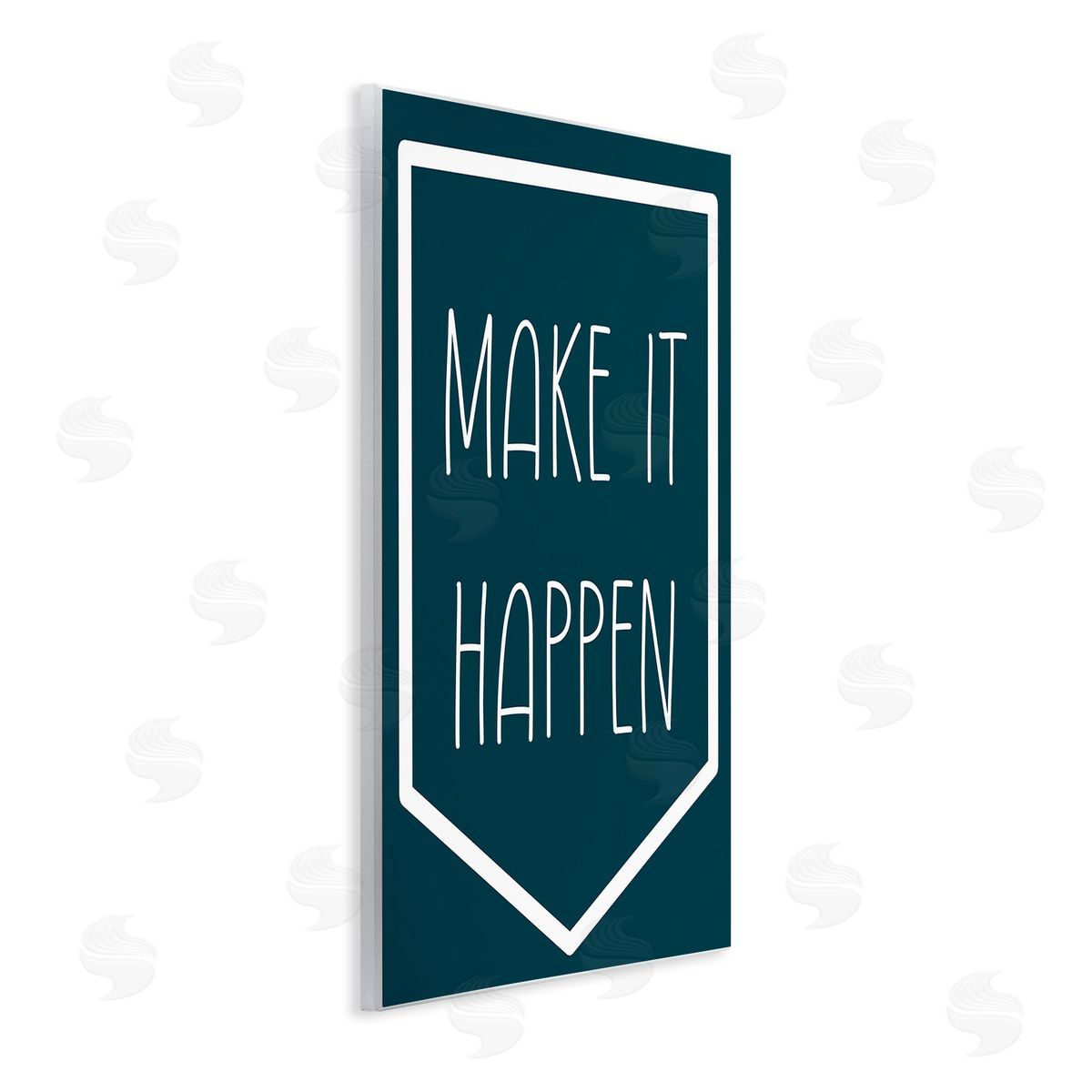 Stupell Studio Minimal Make It Happen Wooden Wall Plaque Art Print