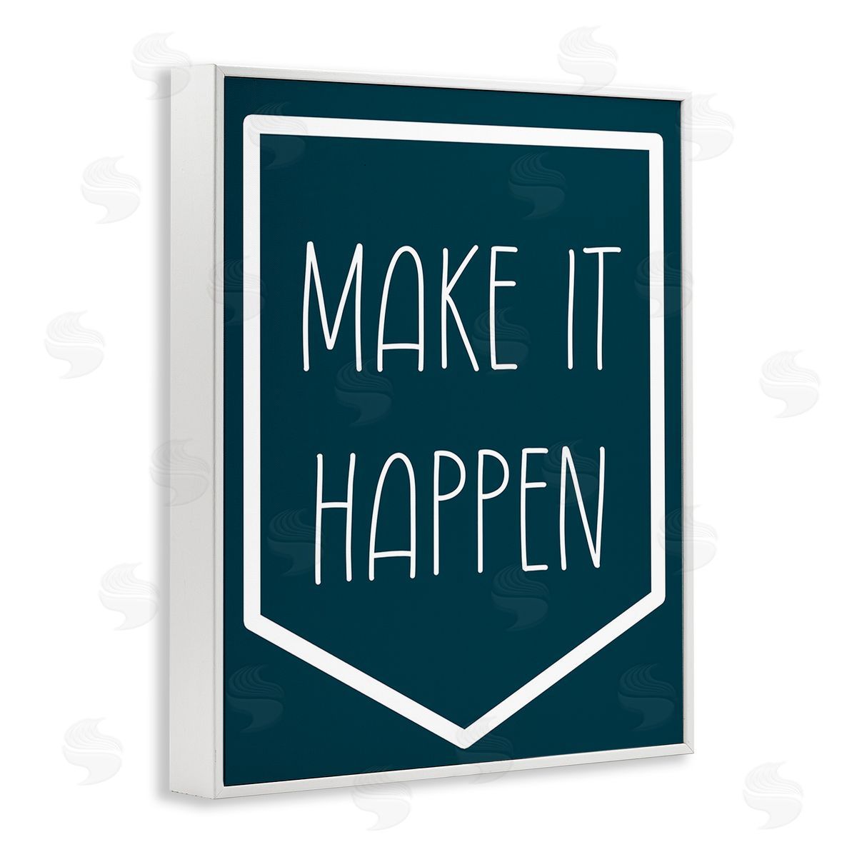 Stupell Studio Minimal Make It Happen White Framed Giclee Wall Art Print