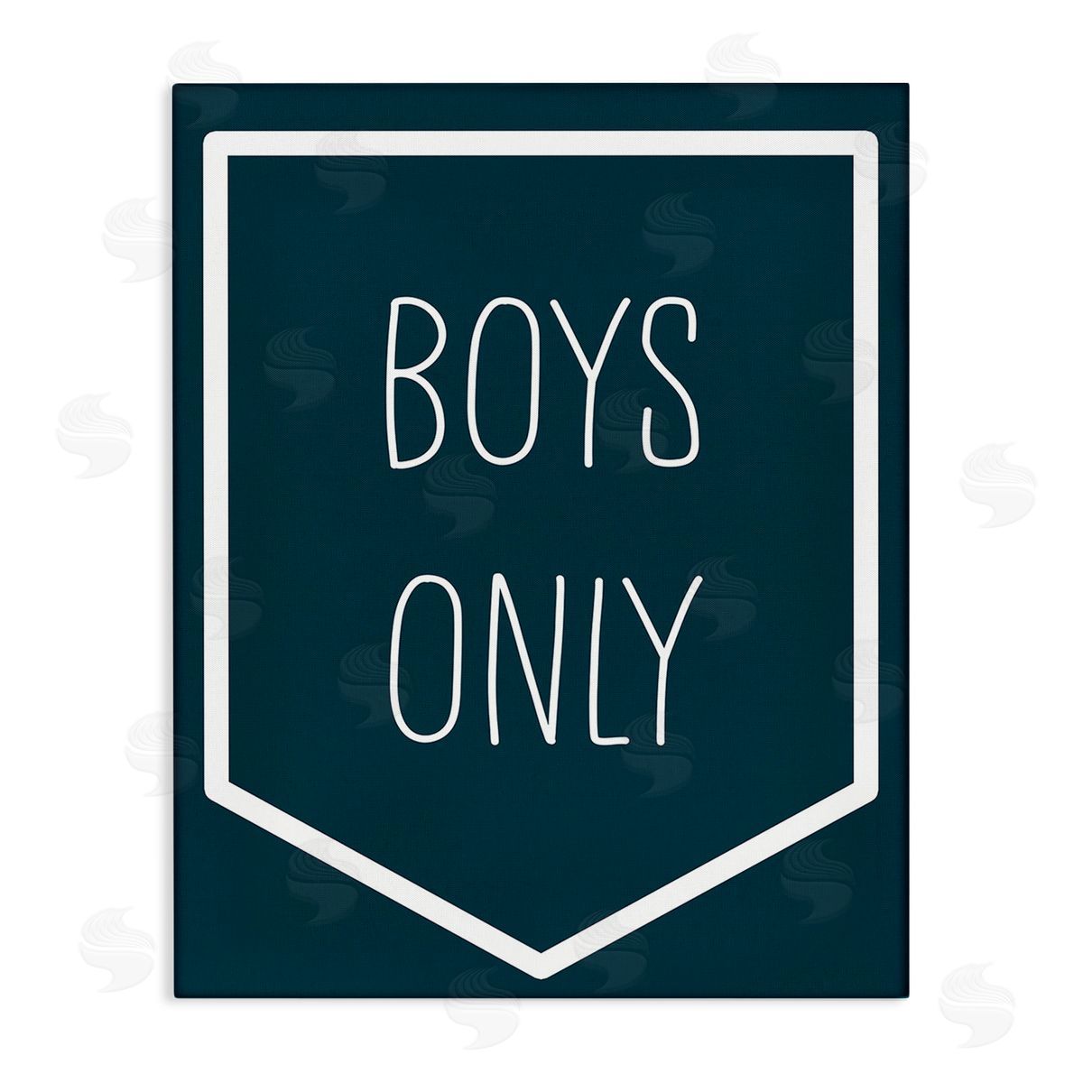 Stupell Studio Minimal Boys Only Canvas Wall Art Print