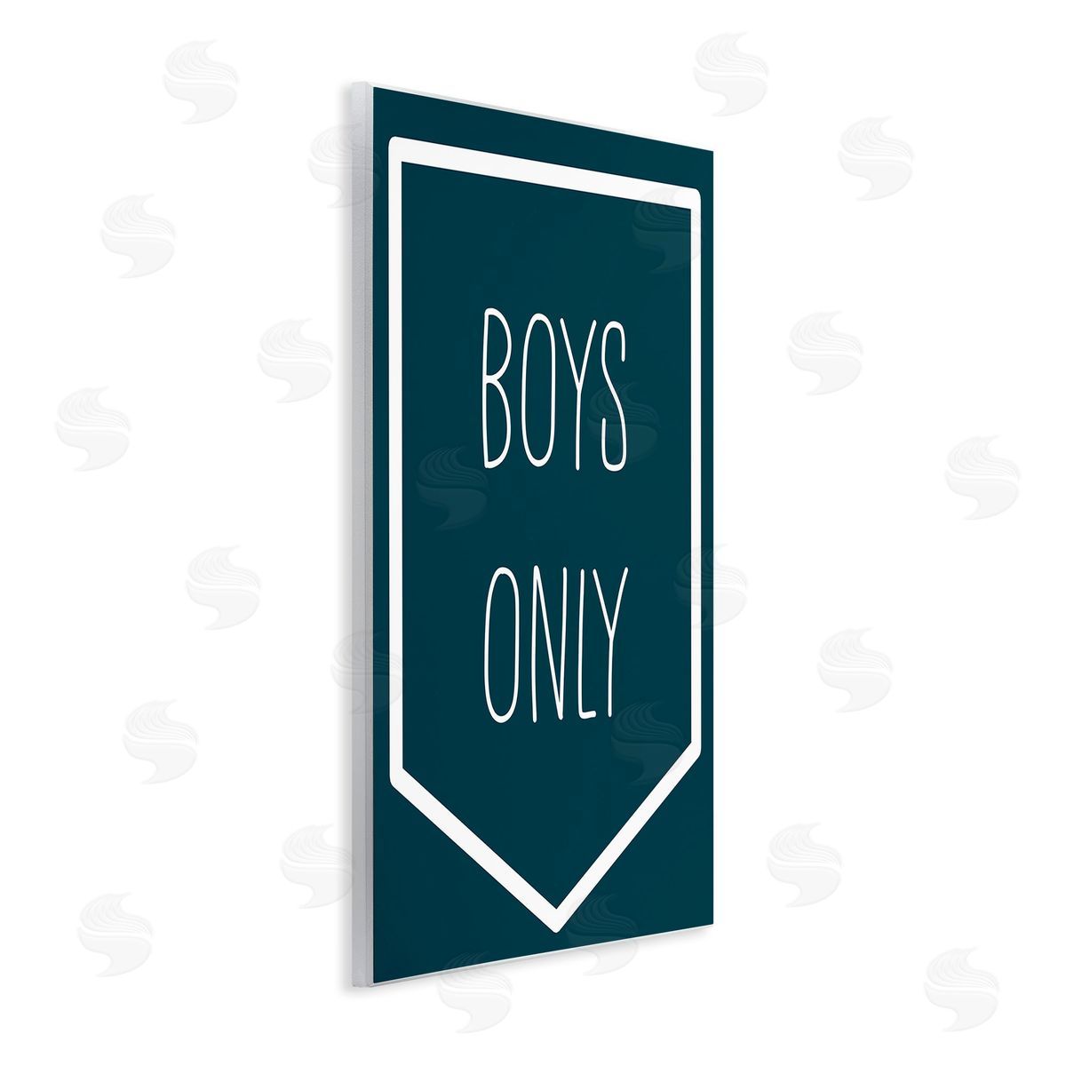 Stupell Studio Minimal Boys Only Wooden Wall Plaque Art Print