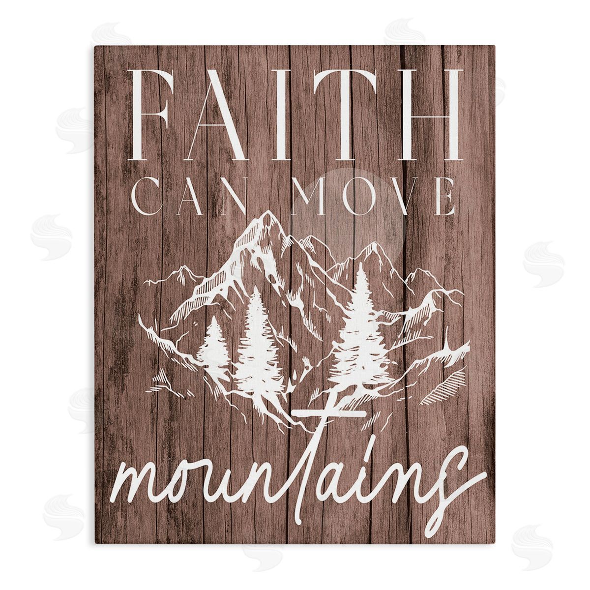 Stupell Studio Faith Can Move Mountains Canvas Wall Art Print