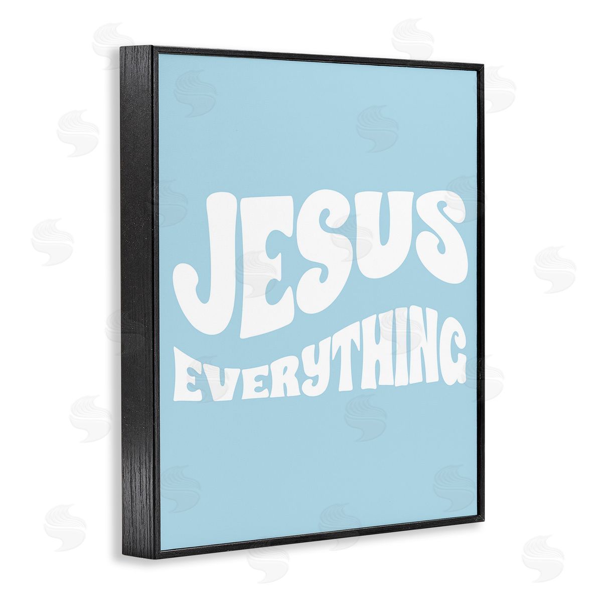Stupell Studio Jesus Everything Phrase Black Framed Giclee Wall Art Print