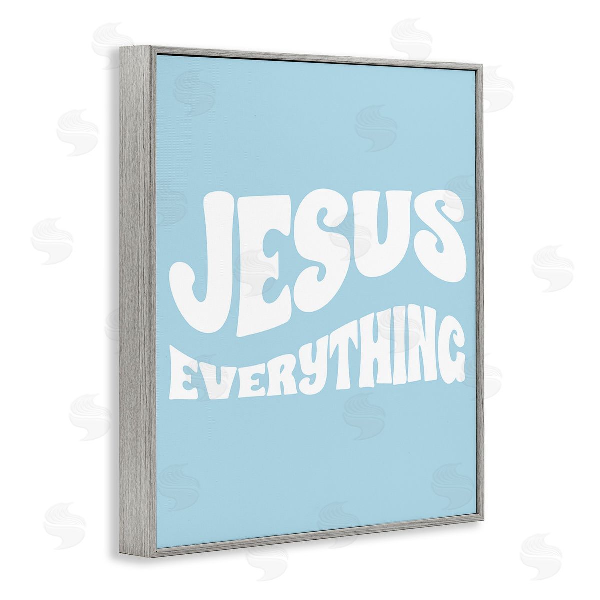 Stupell Studio Jesus Everything Phrase Gray Framed Giclee Wall Art Print