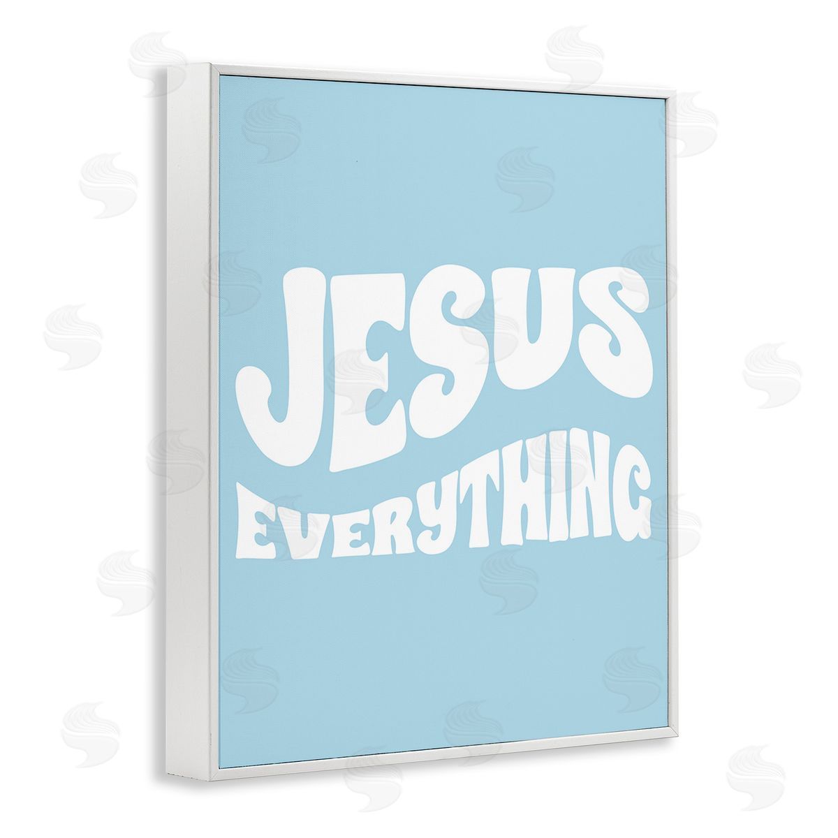 Stupell Studio Jesus Everything Phrase White Framed Giclee Wall Art Print