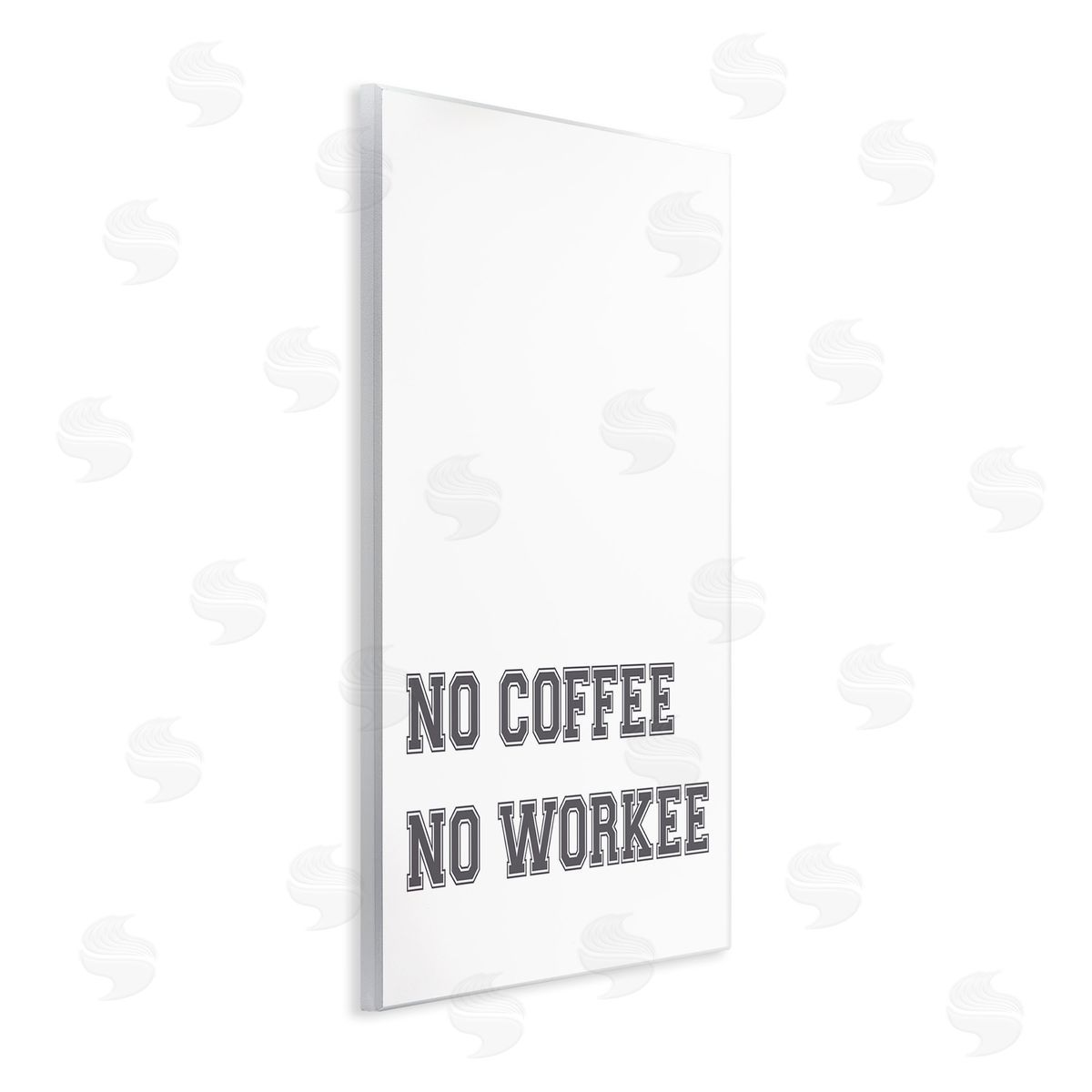 Stupell Studio Funny No Coffee Phrase Wooden Wall Plaque Art Print