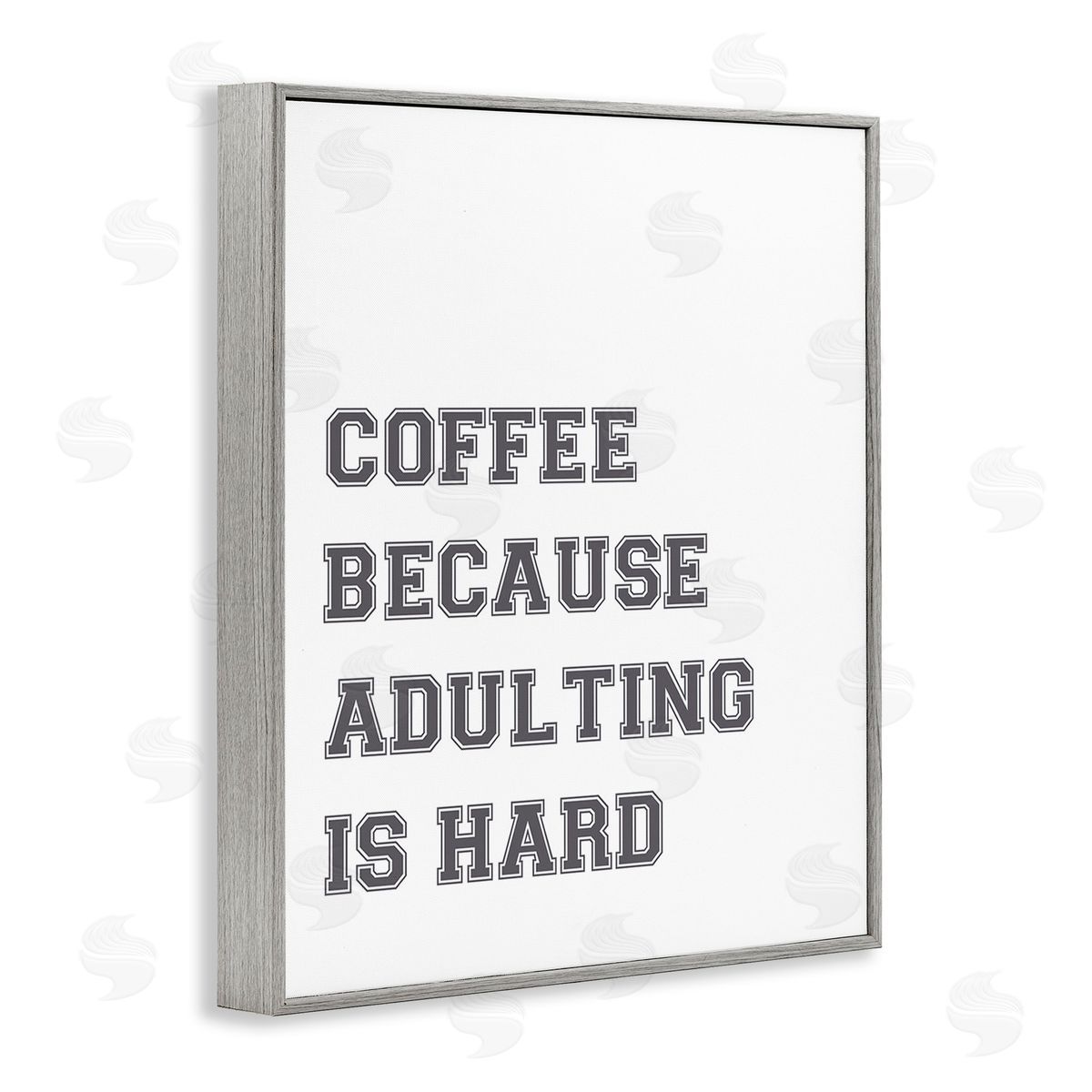 Stupell Studio Funny Adulting Is Hard Gray Framed Giclee Wall Art Print
