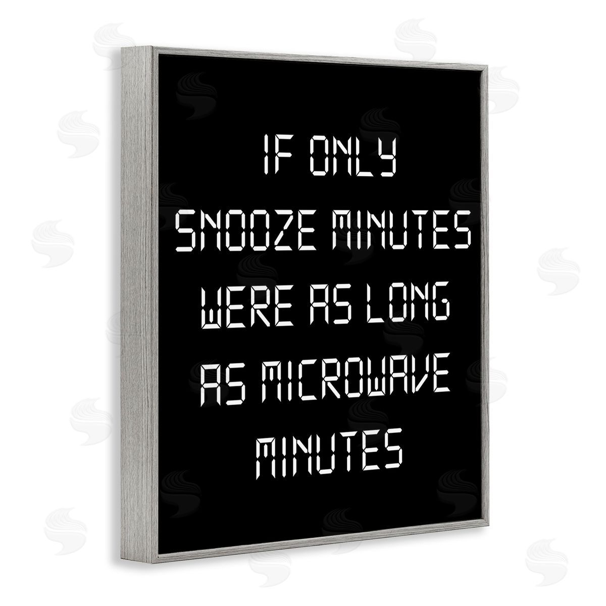 Stupell Studio Snooze Vs Microwave Minutes Gray Framed Giclee Wall Art Print