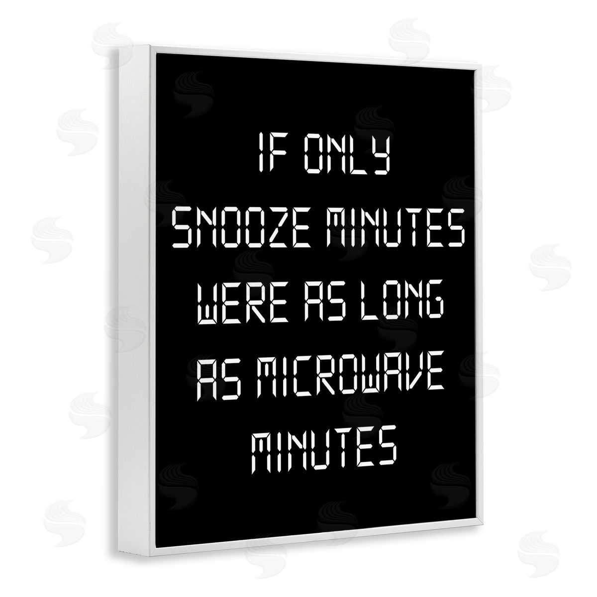 Stupell Studio Snooze Vs Microwave Minutes White Framed Giclee Wall Art Print