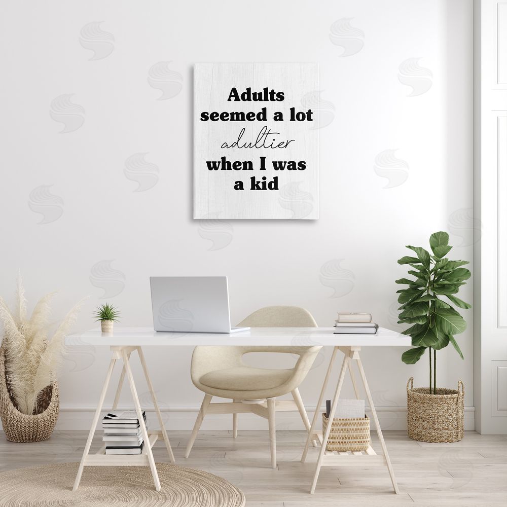 Stupell Studio Sassy Adult Phrase Canvas Wall Art Print in Room
