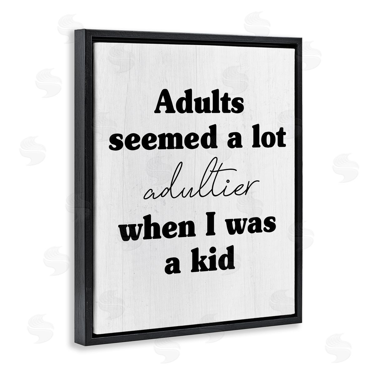Stupell Studio Sassy Adult Phrase Black Floating Frame Canvas Wall Art Print
