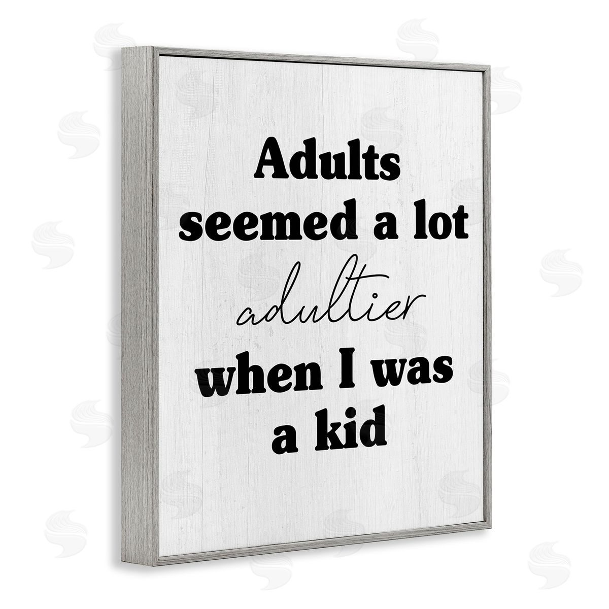 Stupell Studio Sassy Adult Phrase Gray Framed Giclee Wall Art Print