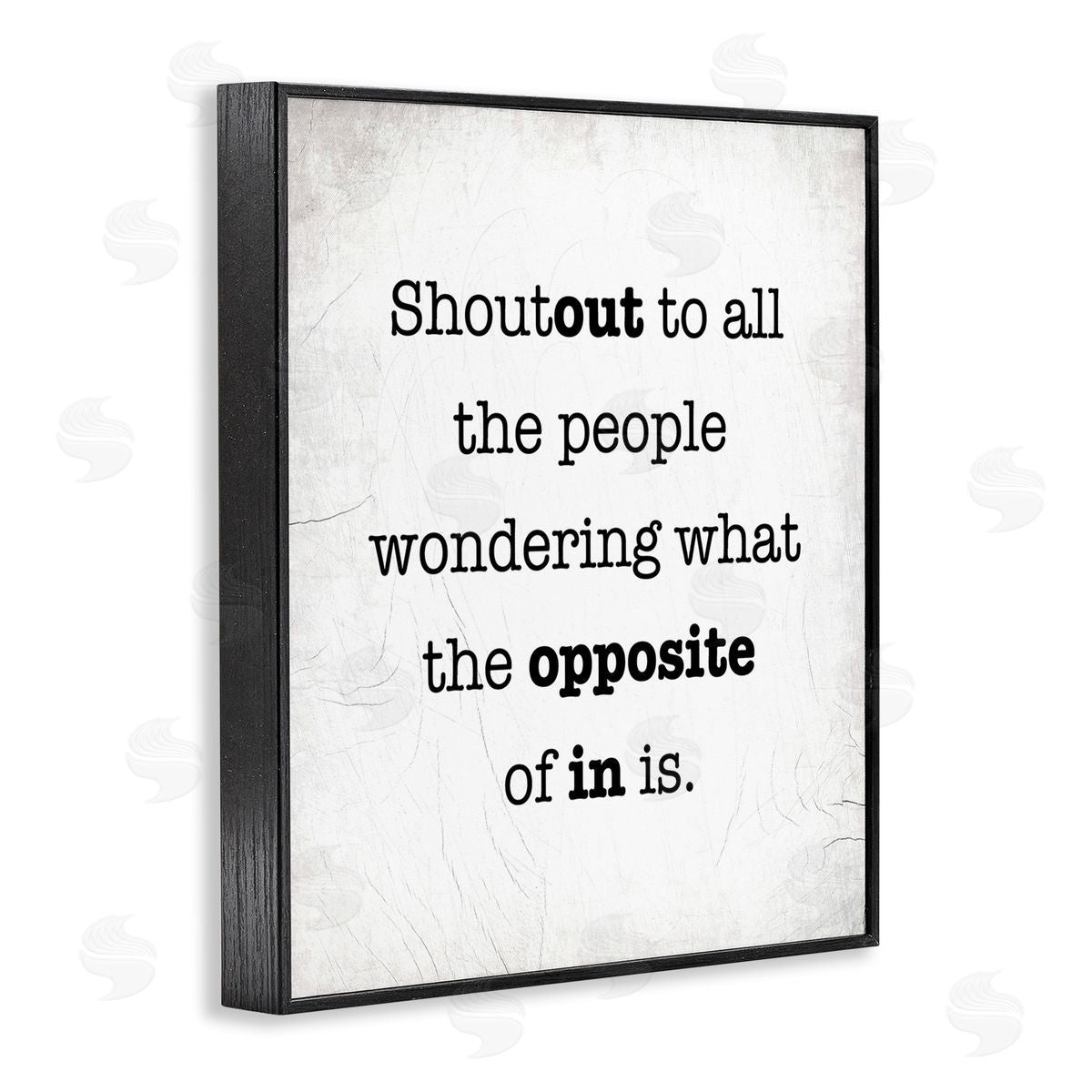 Stupell Studio Funny Out In Phrase Black Framed Giclee Wall Art Print