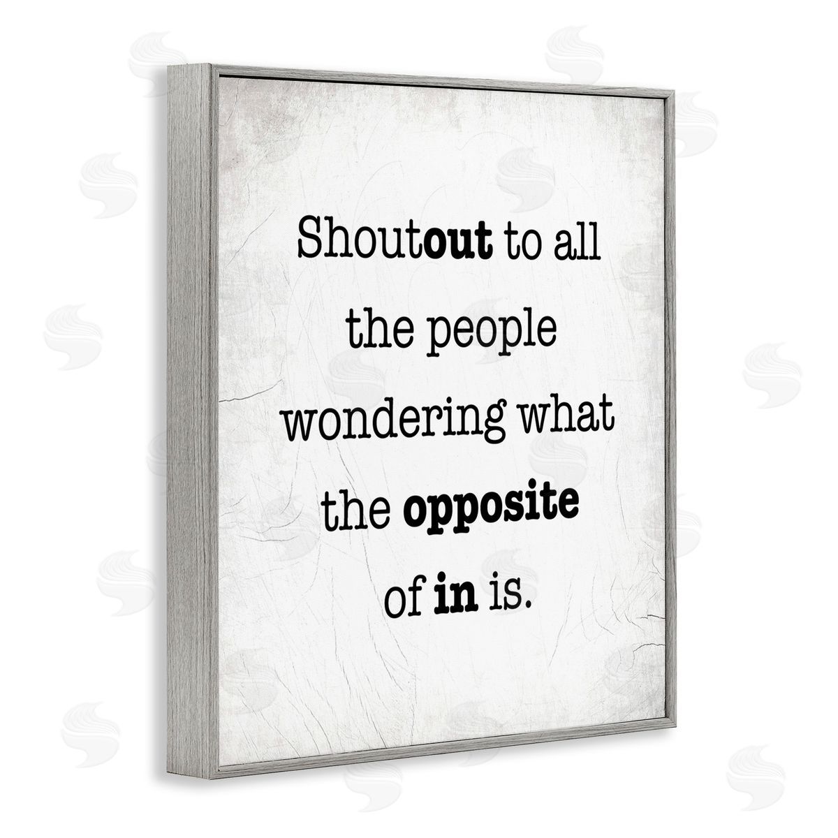 Stupell Studio Funny Out In Phrase Gray Framed Giclee Wall Art Print
