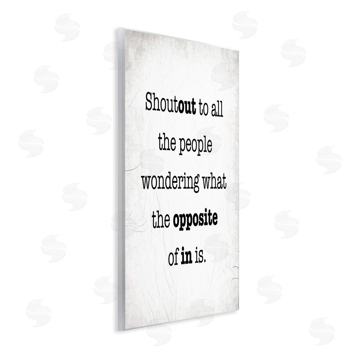Stupell Studio Funny Out In Phrase Wooden Wall Plaque Art Print