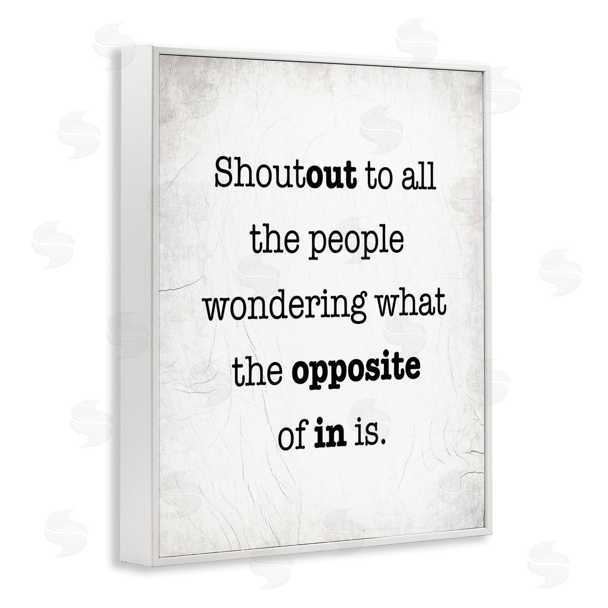 Stupell Studio Funny Out In Phrase White Framed Giclee Wall Art Print