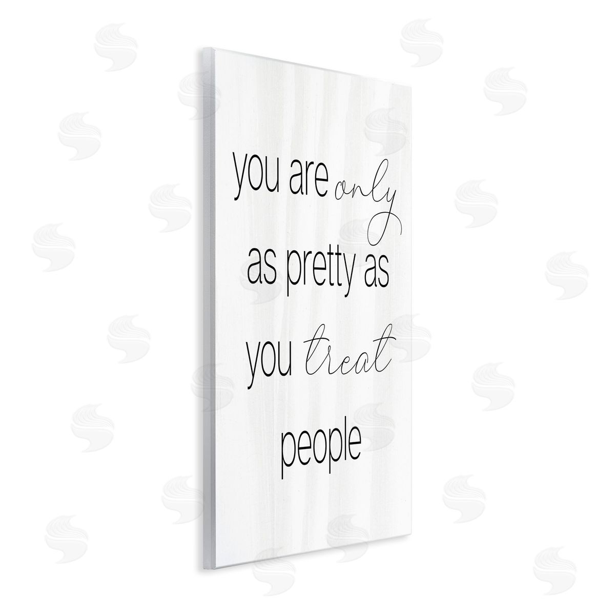 Stupell Studio Pretty As You Treat People Wooden Wall Plaque Art Print