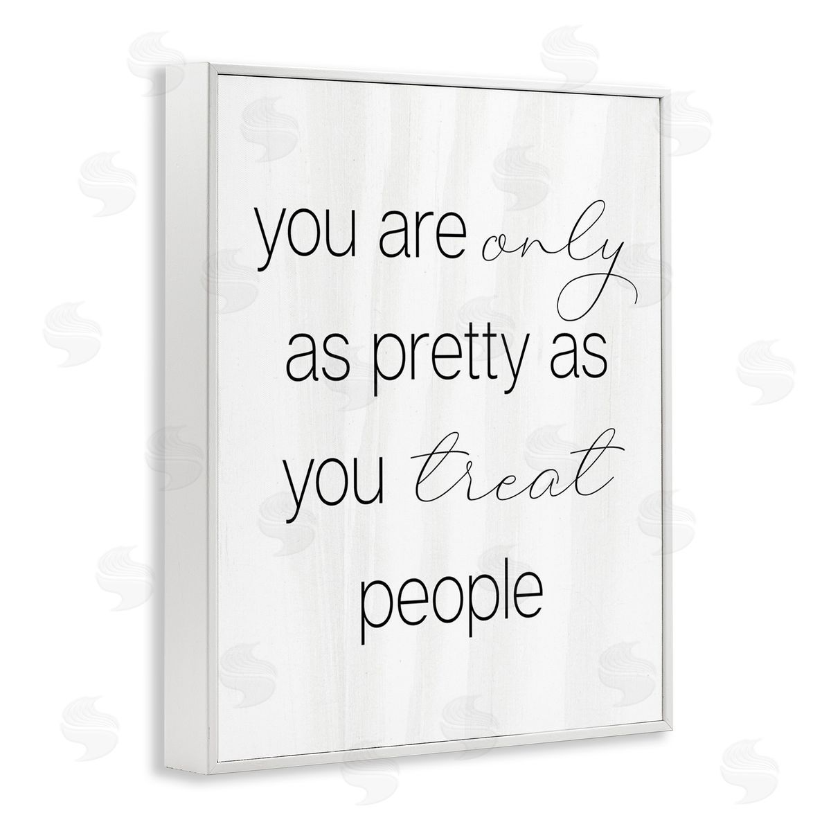 Stupell Studio Pretty As You Treat People White Framed Giclee Wall Art Print
