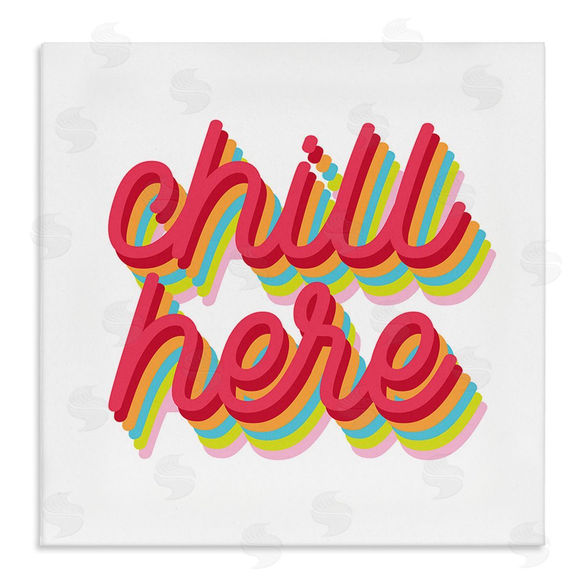 Stupell Studio Retro Chill Here Canvas Wall Art Print
