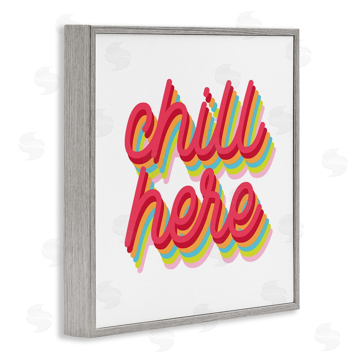 Stupell Studio Retro Chill Here Gray Framed Giclee Wall Art Print