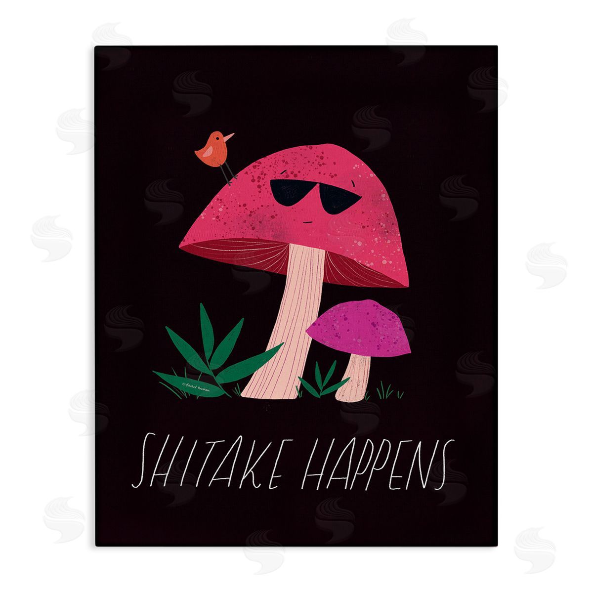 Rachel Nieman Shitake Happens Mushroom Canvas Wall Art Print
