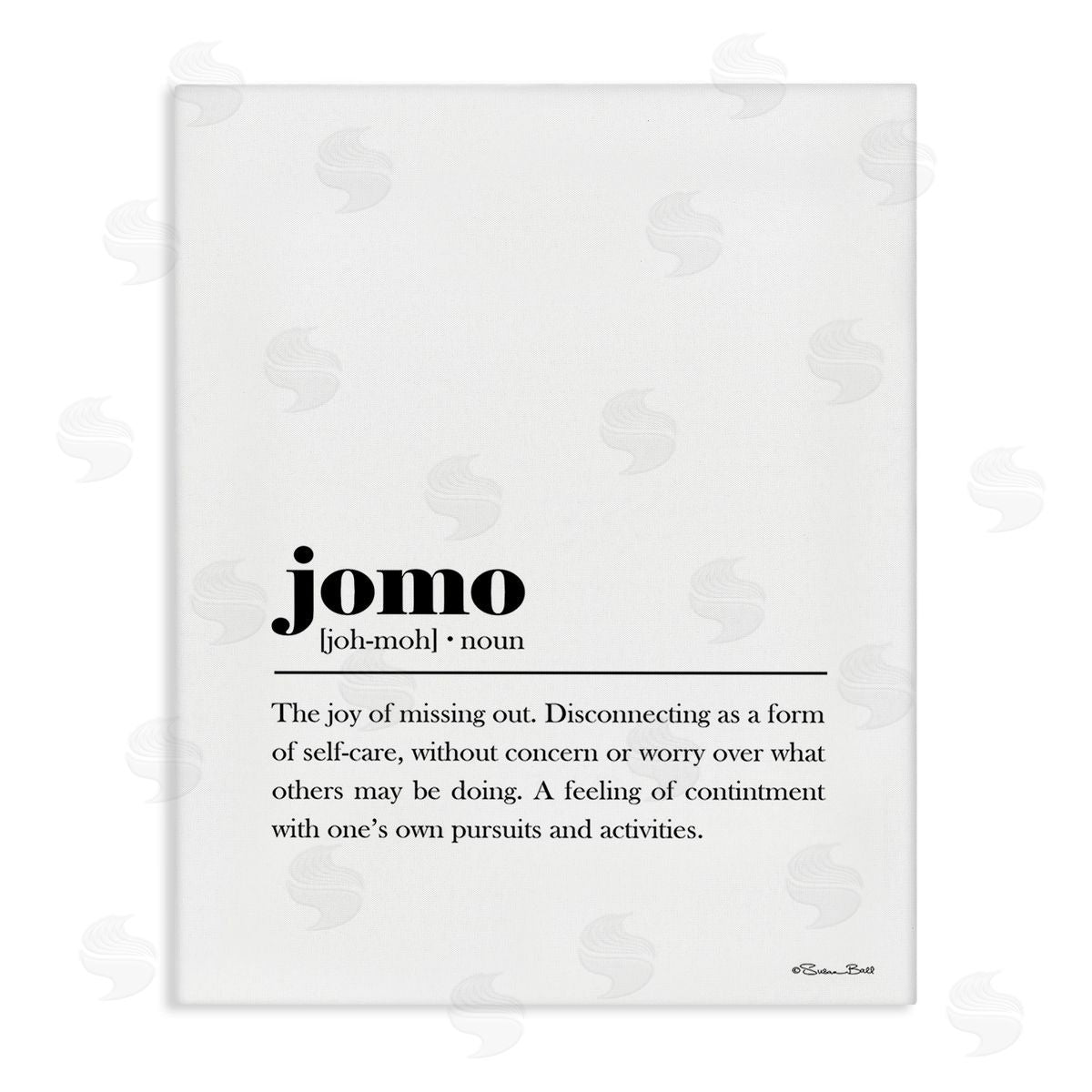 Susan Ball Jomo Bathroom Definition Canvas Wall Art Print