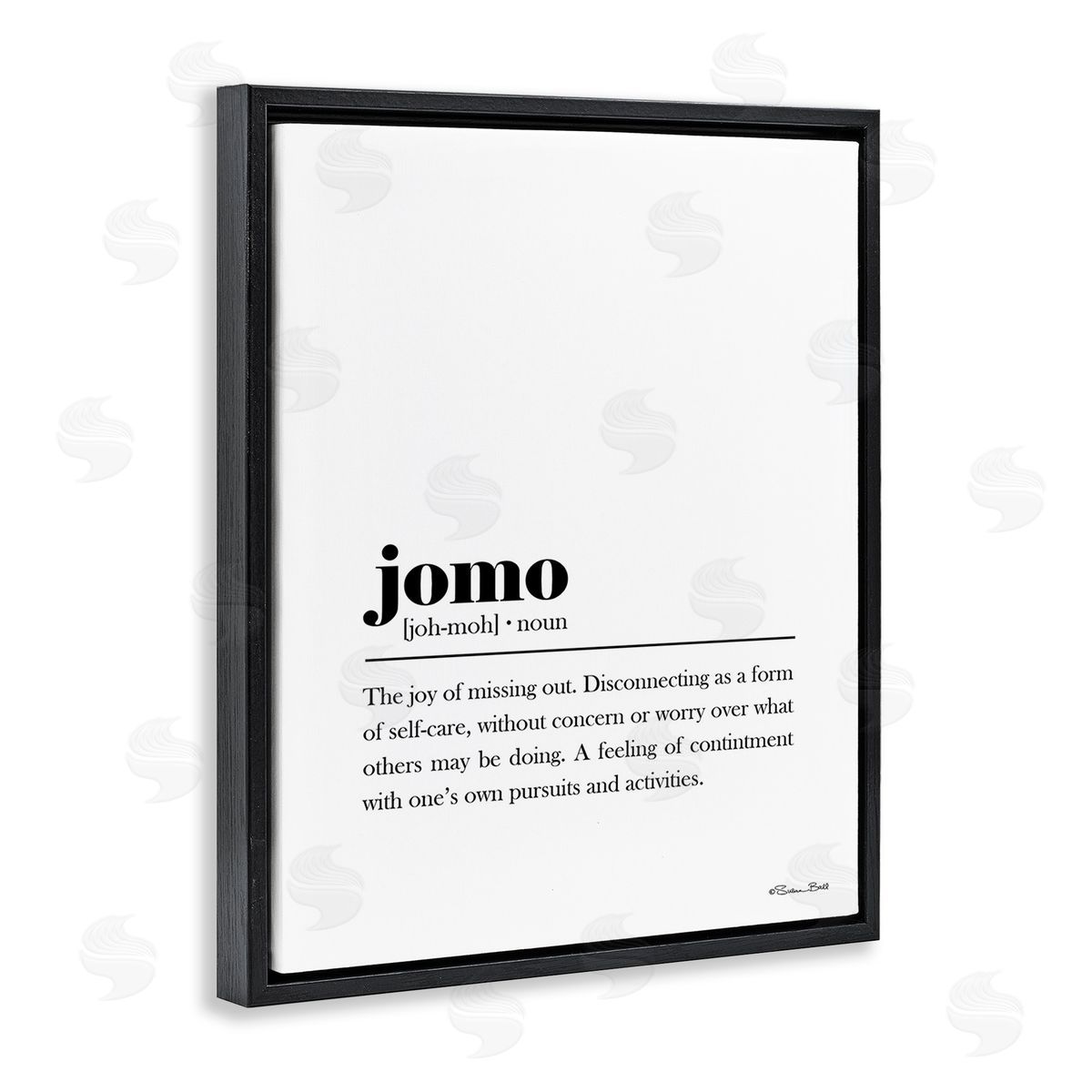 Susan Ball Jomo Bathroom Definition Black Floating Frame Canvas Wall Art Print