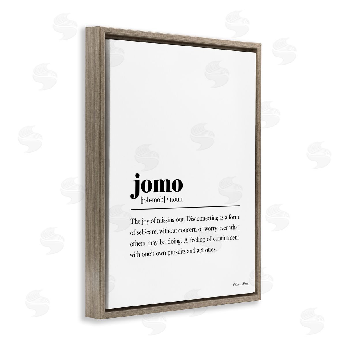 Susan Ball Jomo Bathroom Definition Brown Floating Frame Canvas Wall Art Print