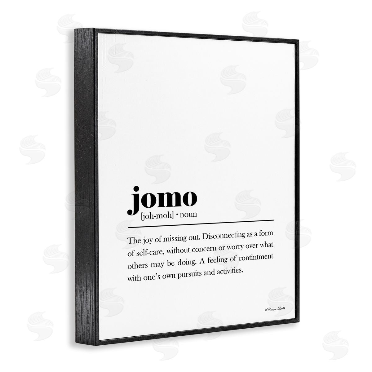 Susan Ball Jomo Bathroom Definition Black Framed Giclee Wall Art Print