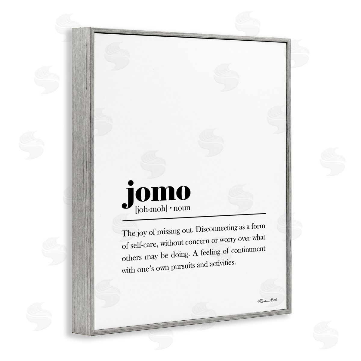 Susan Ball Jomo Bathroom Definition Gray Framed Giclee Wall Art Print