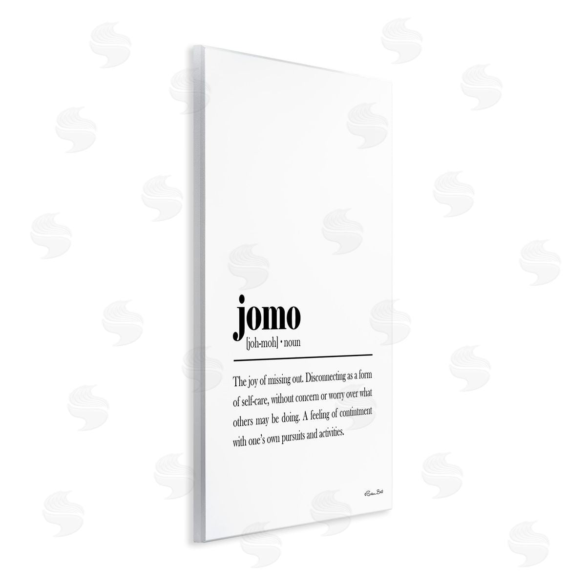 Susan Ball Jomo Bathroom Definition Wooden Wall Plaque Art Print