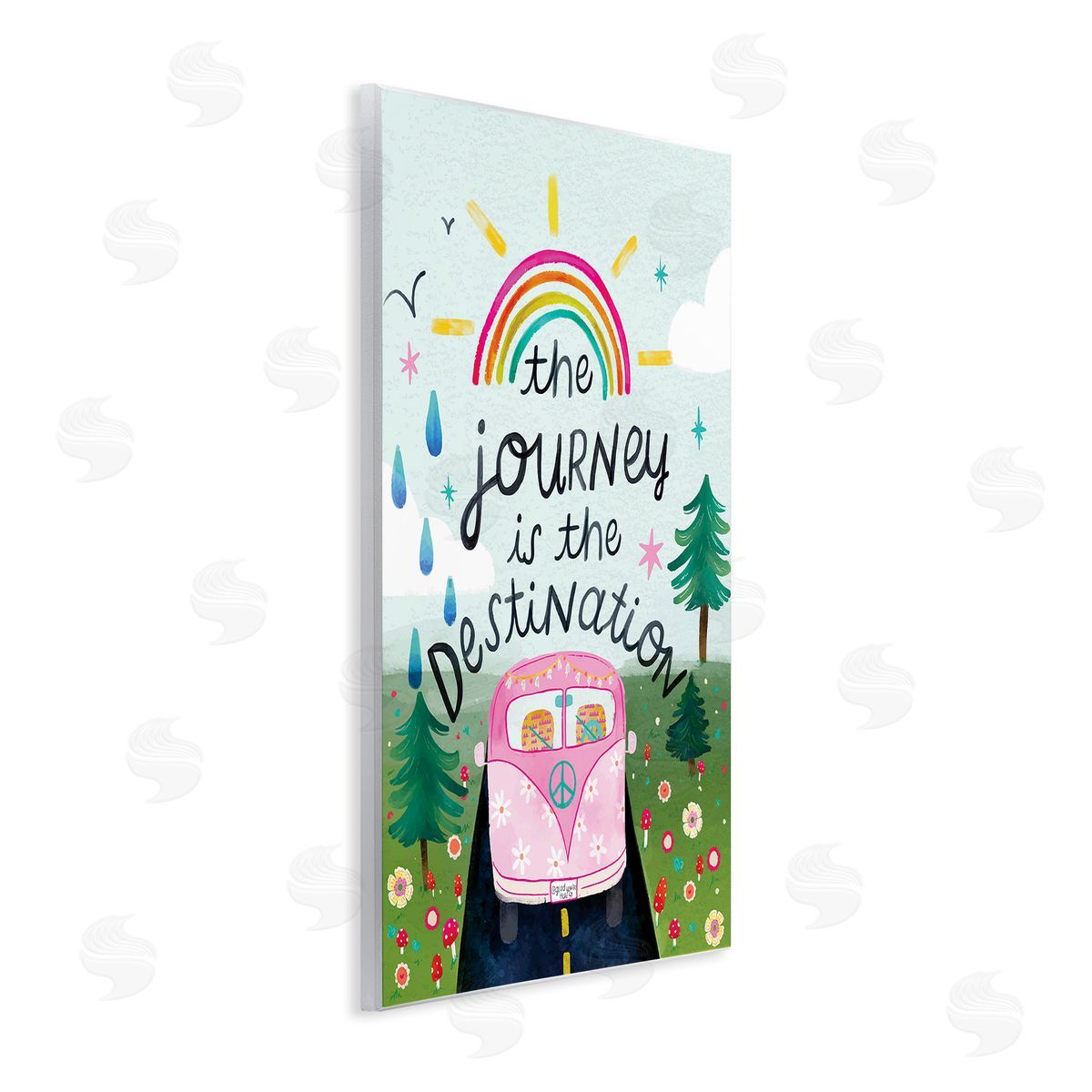 Glad You're Here Co. Journey Is The Destination Wooden Wall Plaque Art Print