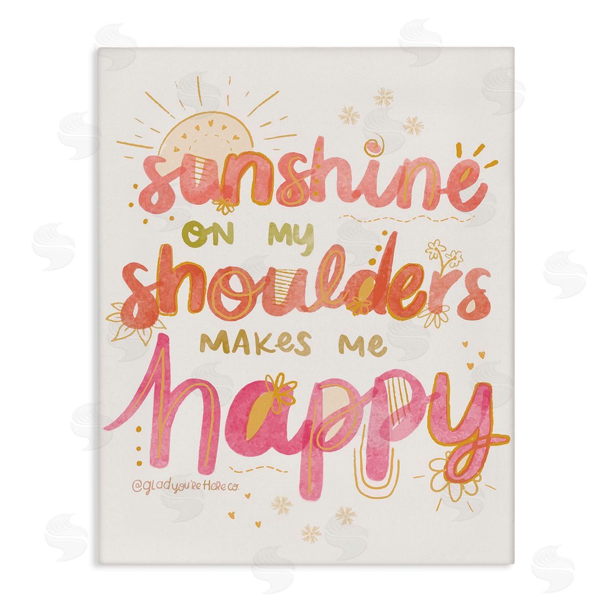 Glad You're Here Co. Sunshine On My Shoulders Canvas Wall Art Print