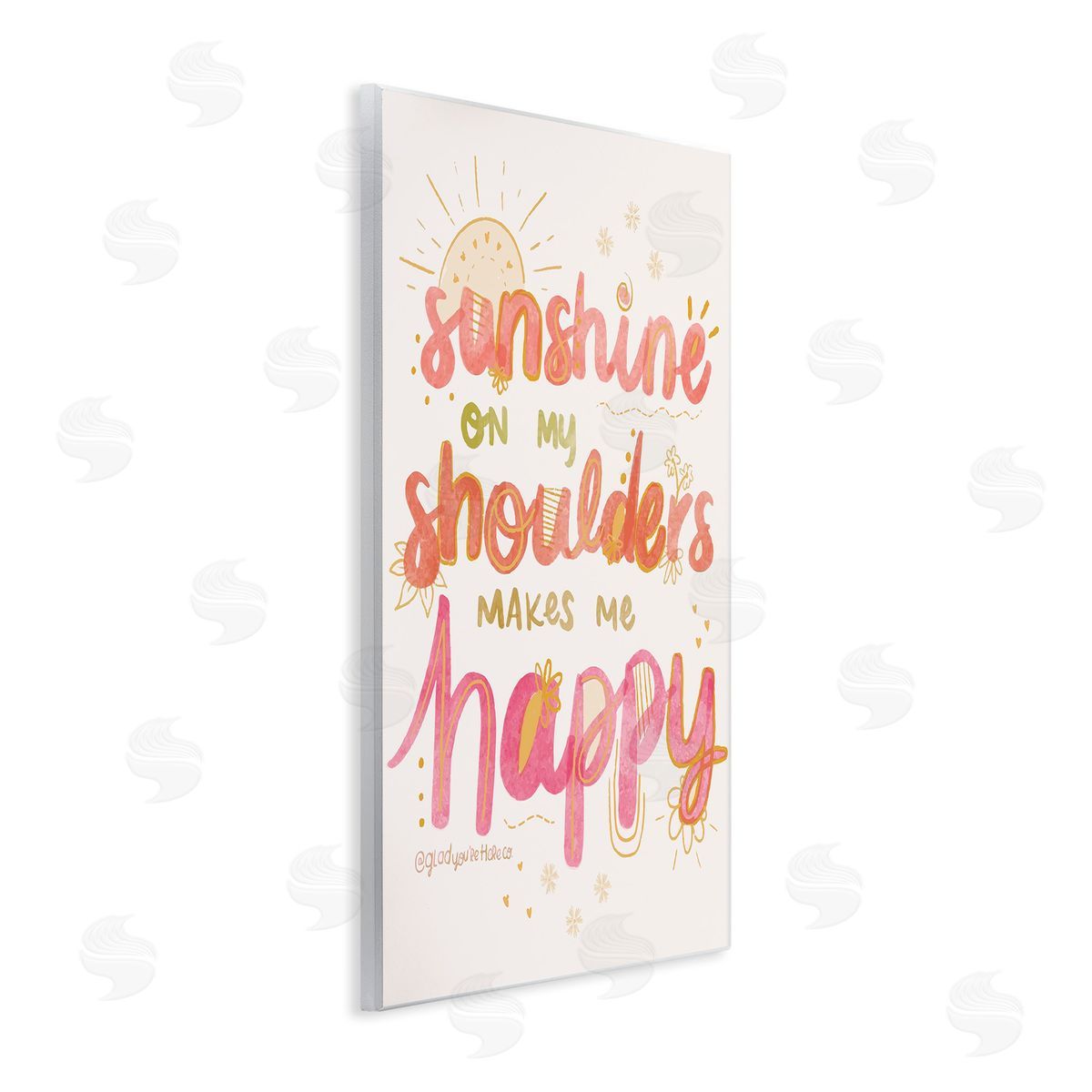 Glad You're Here Co. Sunshine On My Shoulders Wooden Wall Plaque Art Print