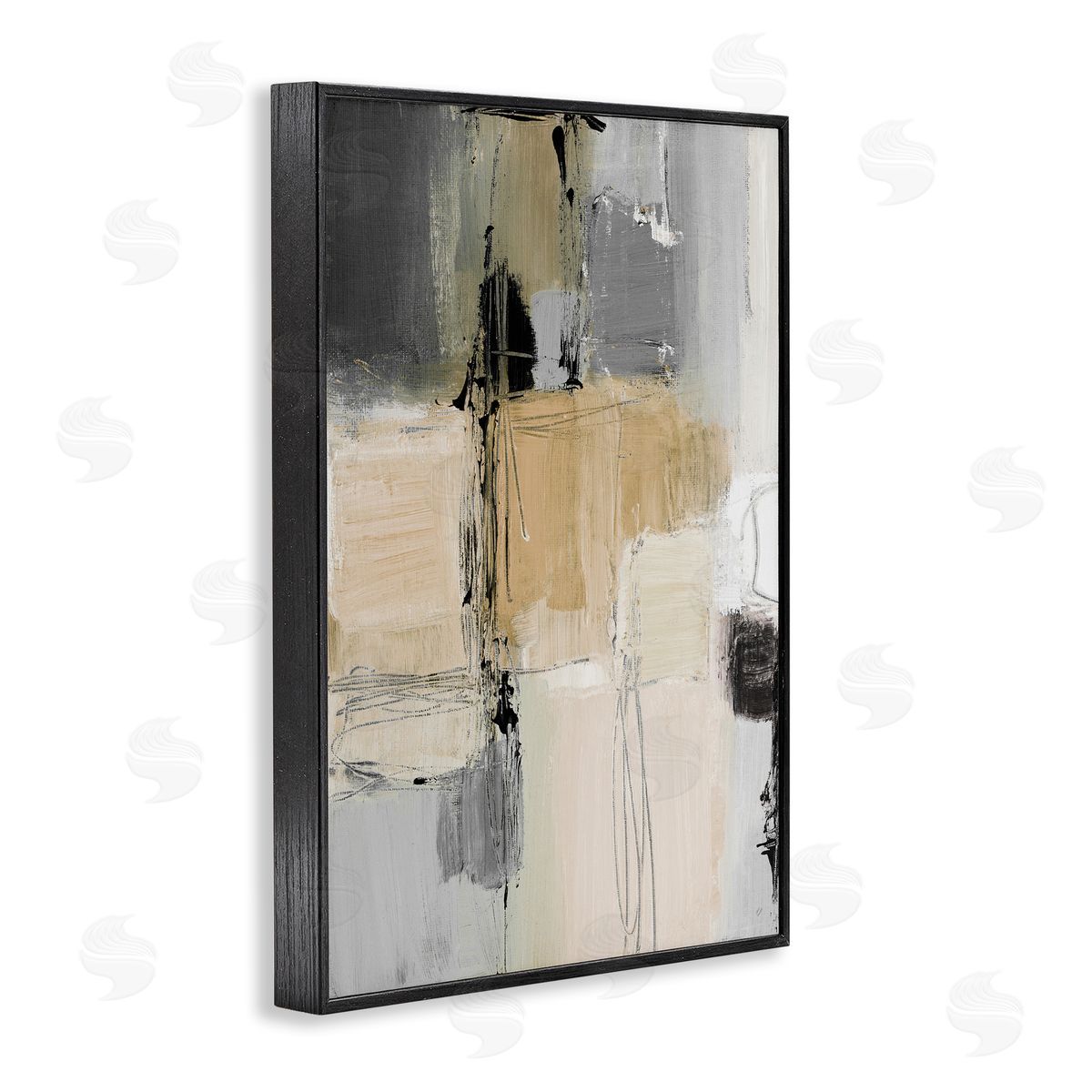 Lanie Loreth Rustic Organic Abstraction Black Framed Giclee Wall Art Print