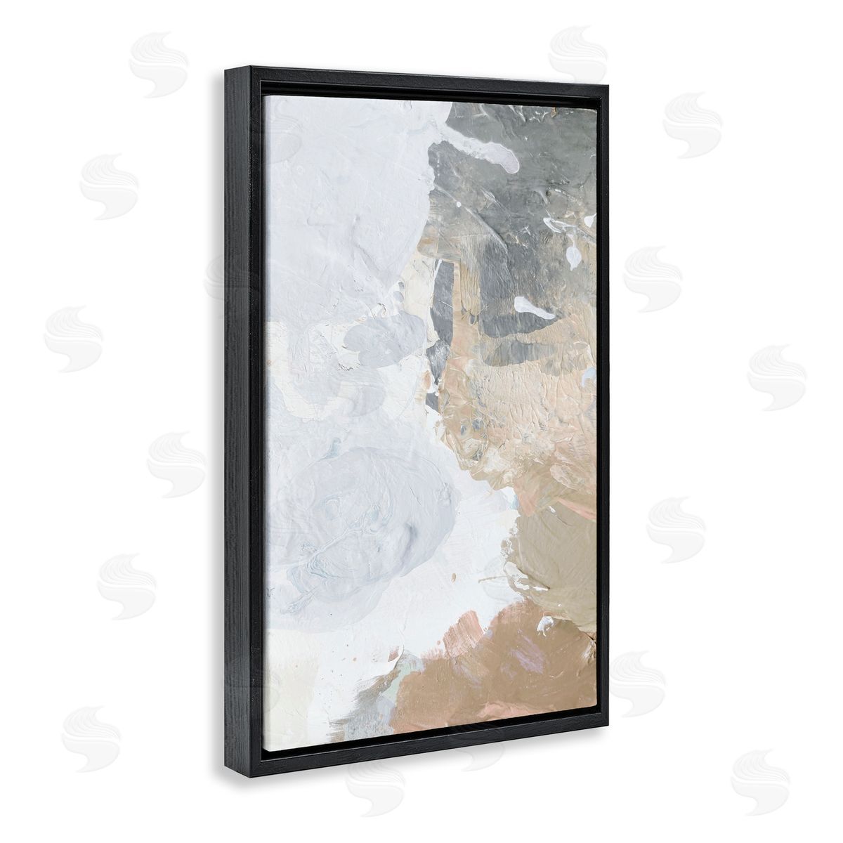 Abstract Portrait Illusion Black Floating Frame Canvas Wall Art, Home Decor by Dan Meneely