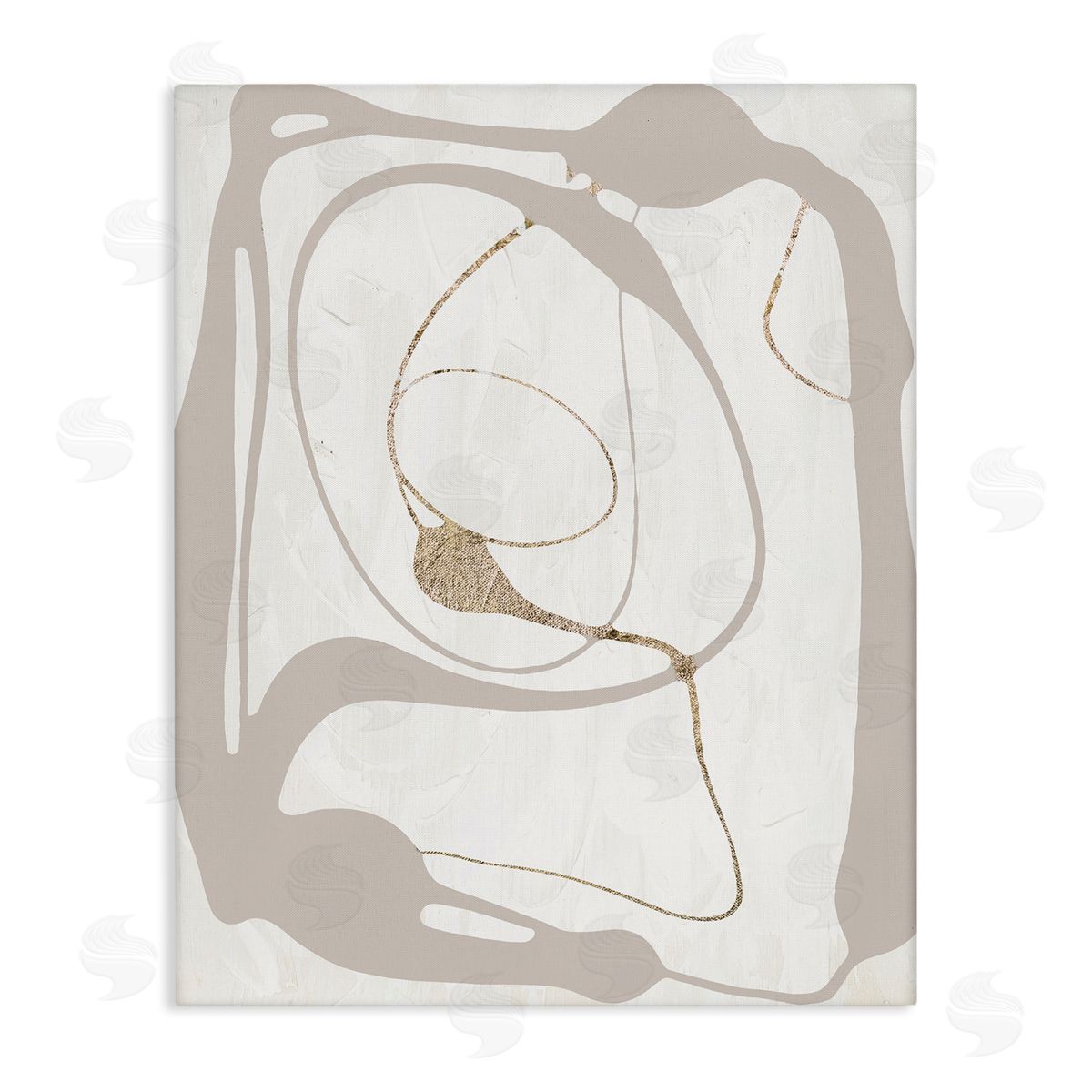 Gray Very Abstract Figure Canvas Wall Art, Home Decor by Lanie Loreth