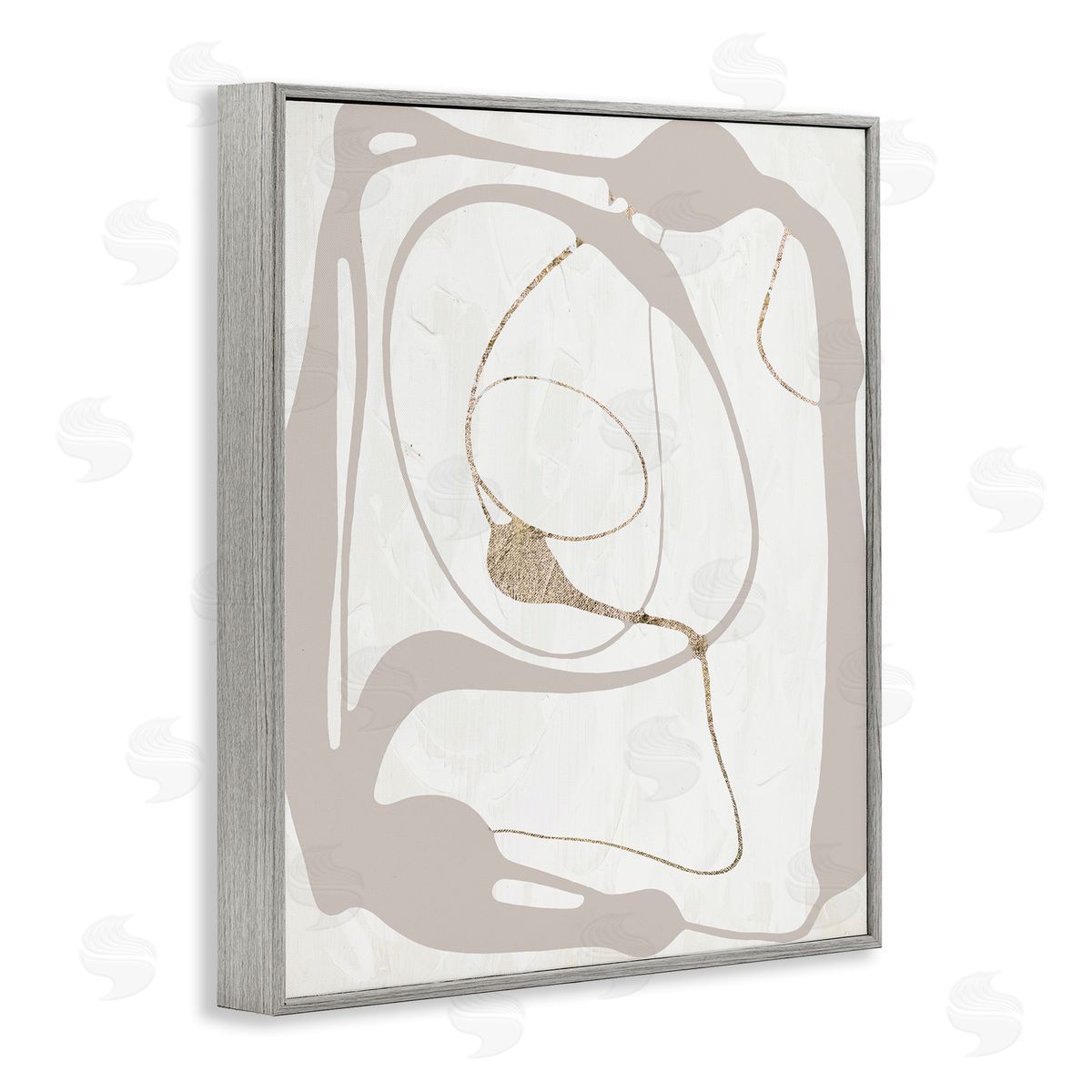 Gray Very Abstract Figure Grey Frame Print Wall Art, Home Decor by Lanie Loreth