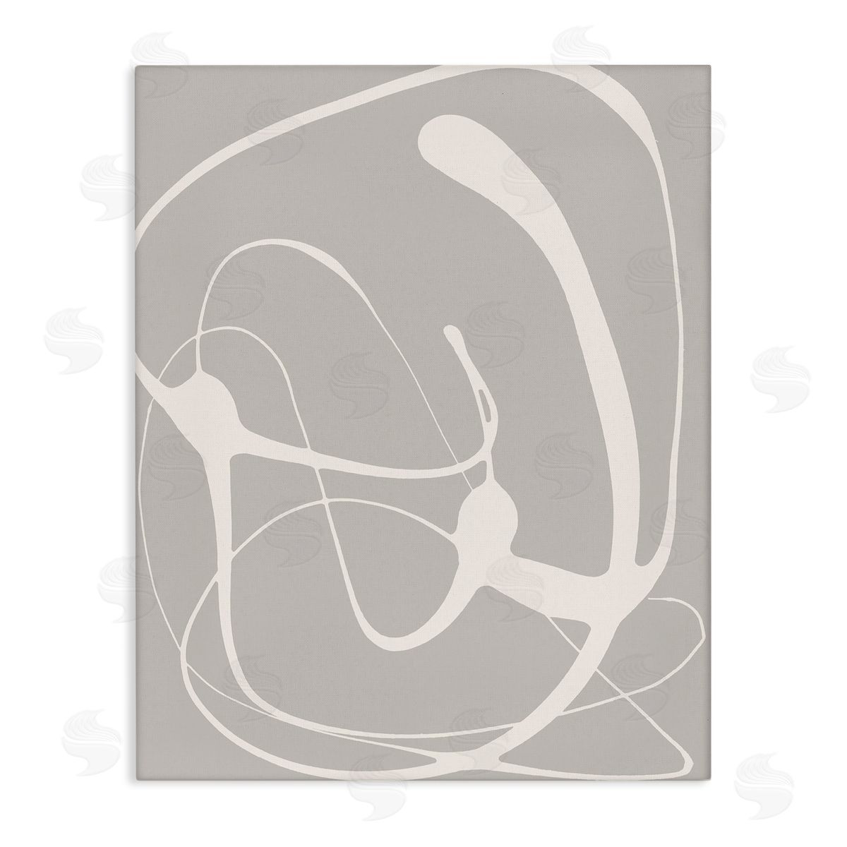 Beige Very Abstract Figure Canvas Wall Art, Home Decor by Lanie Loreth