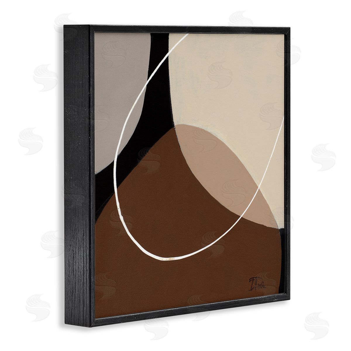 Minimal Project Abstraction Black Frame Print Wall Art, Home Decor by Patricia Pinto