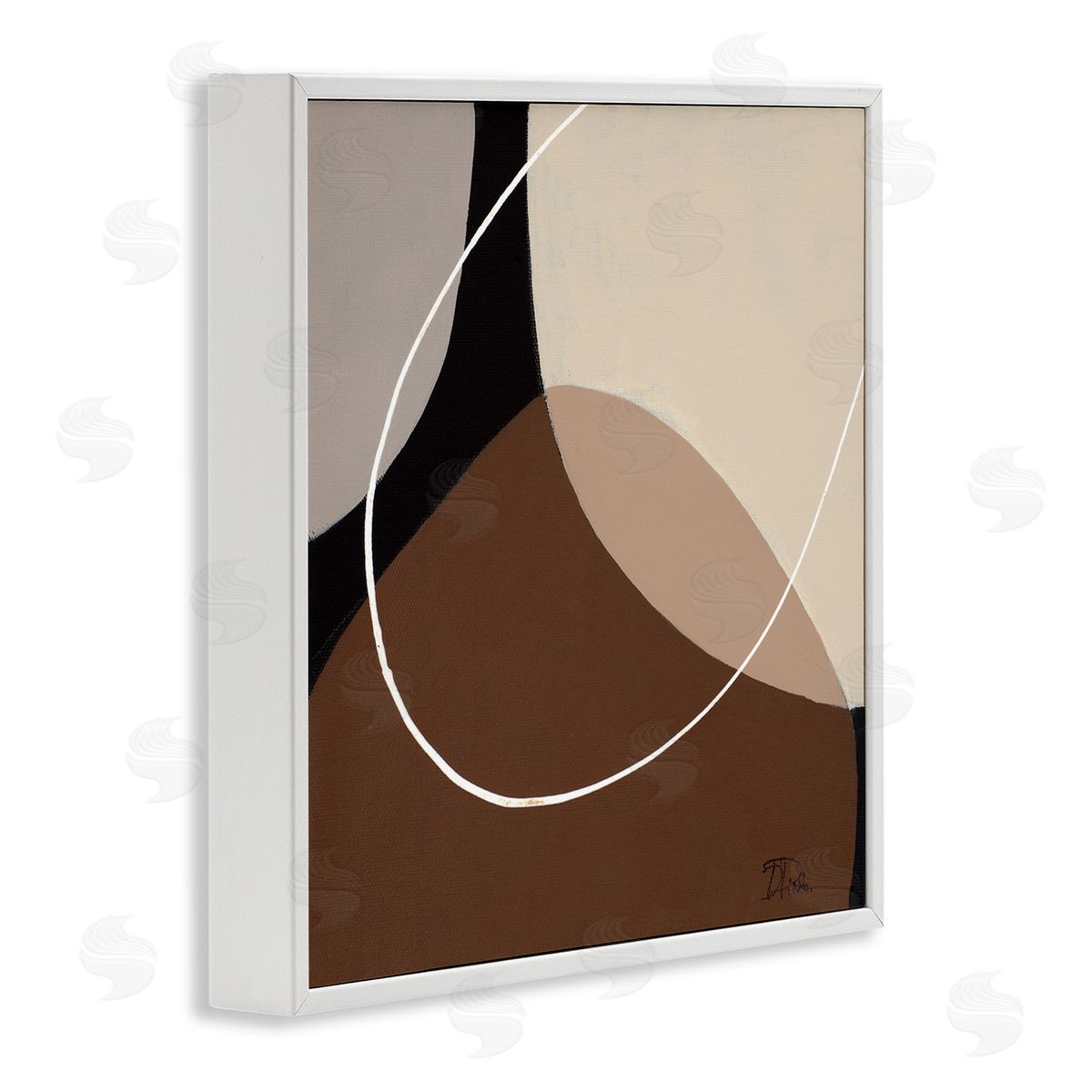 Minimal Project Abstraction White Frame Print Wall Art, Home Decor by Patricia Pinto